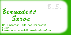 bernadett saros business card